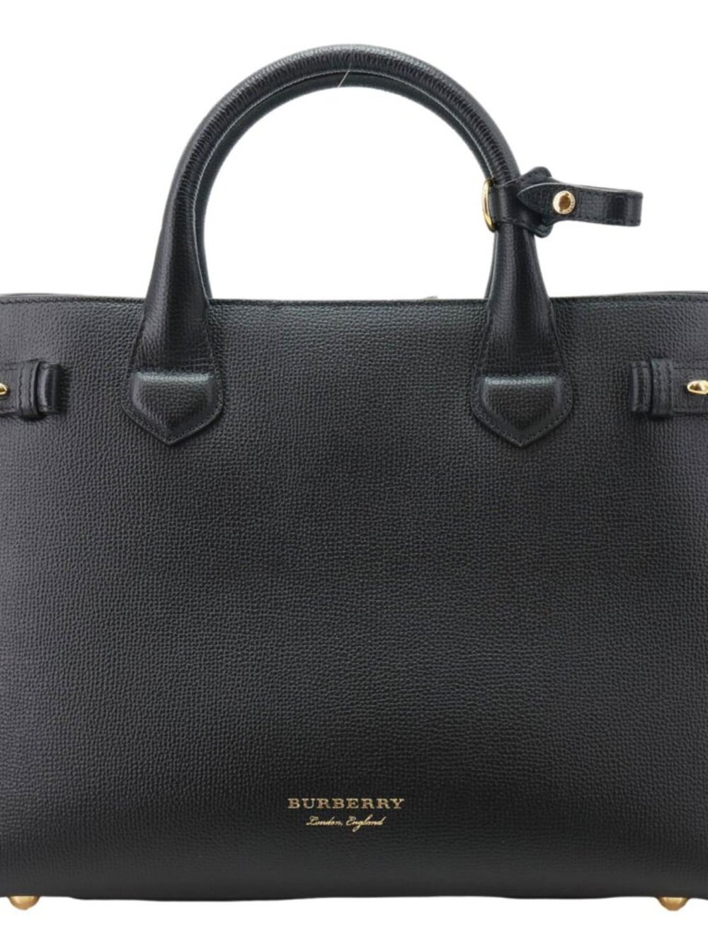 Burberry  Banner Medium Calfskin House Check Crossbody Bag Black - Picture 3 of 12
